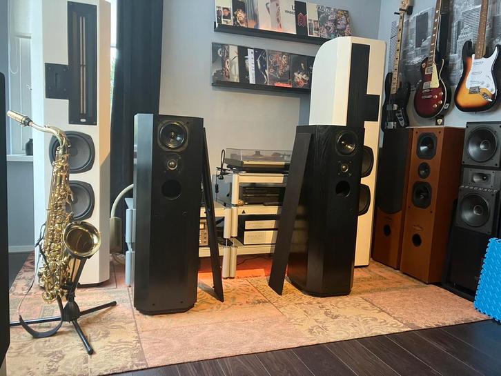 JK Acoustics Optima 6 special made opvolger prototype, Audio, Tv en Foto, Luidsprekers, Zo goed als nieuw, Front, Rear of Stereo speakers