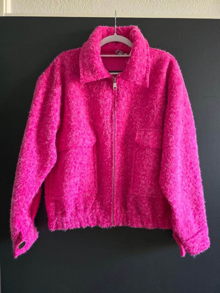 Nieuwe bomber jas 40 42 44 fuchsia, Ophalen of Verzenden, Nieuw, Maat 42/44 (L), Roze