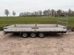 Henra plateauwagen 222x504 3500kg tridem 3 asser, Auto diversen, Aanhangers en Bagagewagens, Ophalen of Verzenden, Zo goed als nieuw