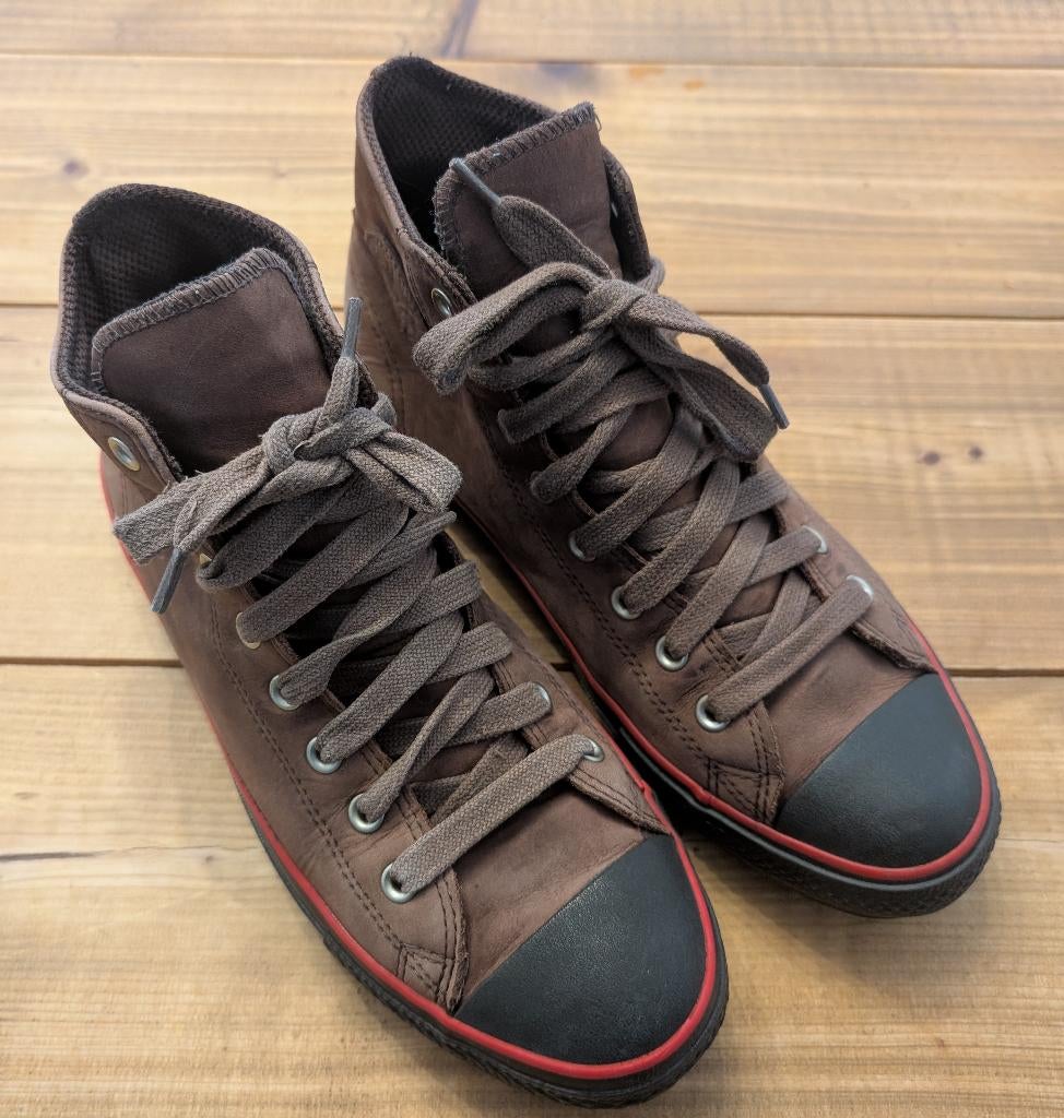 Converse Chuck Taylor All Star Bruin Leer Sneakers Maat 44, Bruin, Ophalen of Verzenden, Sneakers of Gympen, Gedragen