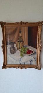 Stilleven: Fruitschaal, wijnkruik en tinnen kan, Ophalen of Verzenden