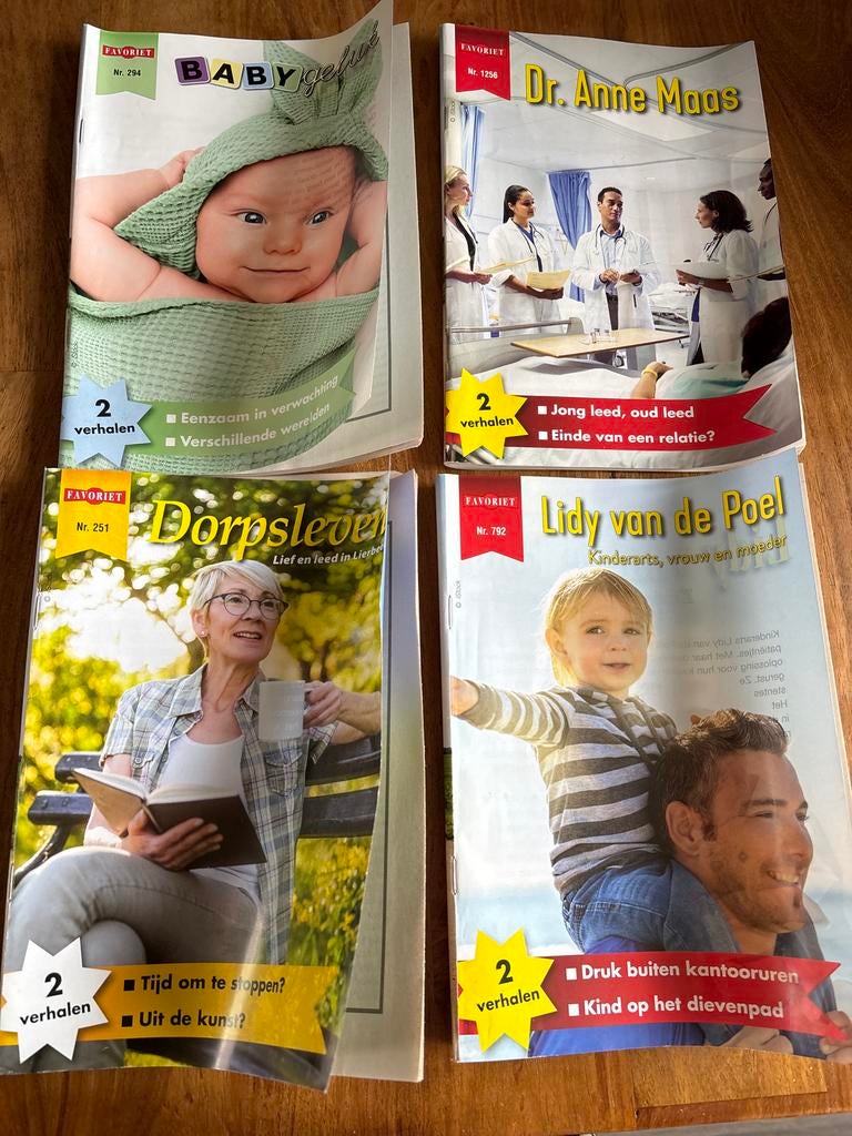4 Favoriet Romans: Babygeluk, Dr. Anne Maas, Dorpsleven, Lid, Boeken, Romans, Ophalen of Verzenden, Gelezen, Nederland