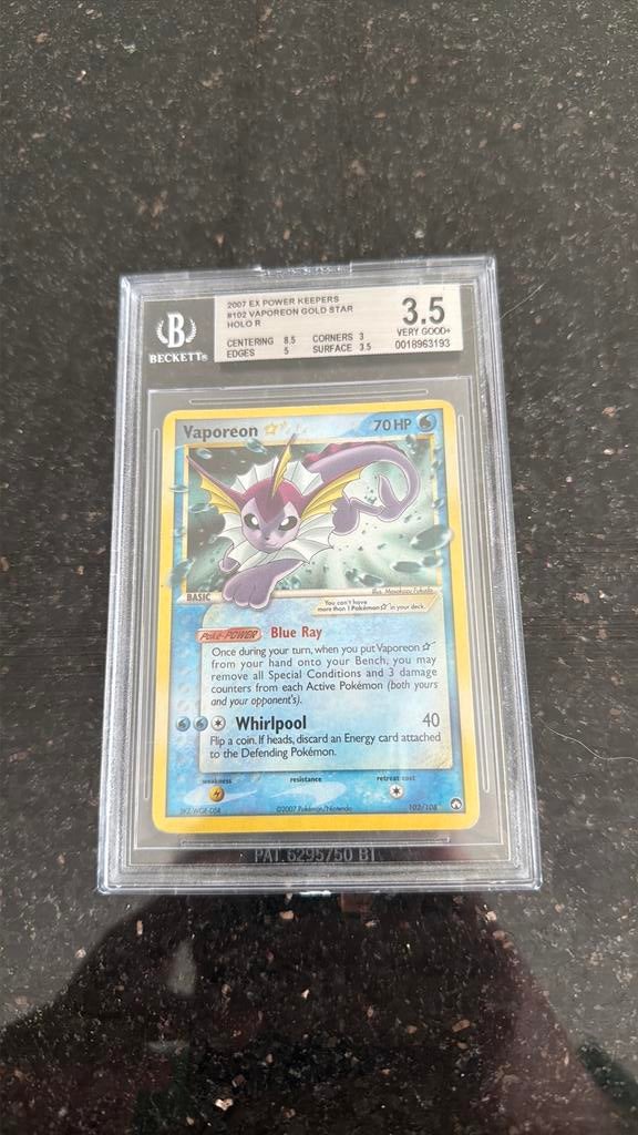 Vaporeon Goldstar BGS 3,5 low pop, Ophalen of Verzenden, Zo goed als nieuw