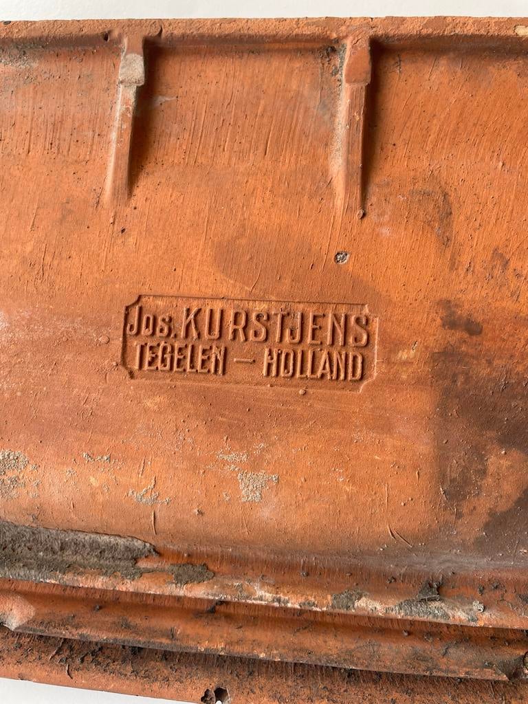 Partij rode gebakken dakpannen, Ophalen, Gebruikt, Steen of Klei, 15 m² of meer