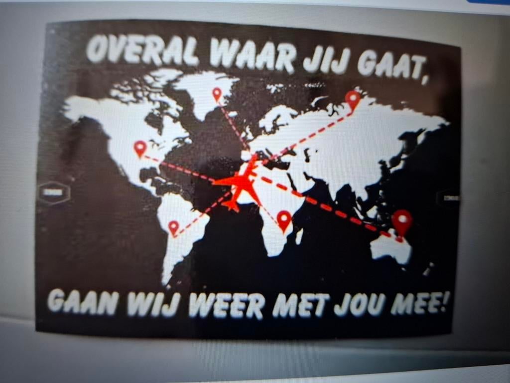 Sticker overal waar jij gaat, Verzamelen, Stickers, Ophalen of Verzenden, Nieuw, Sport