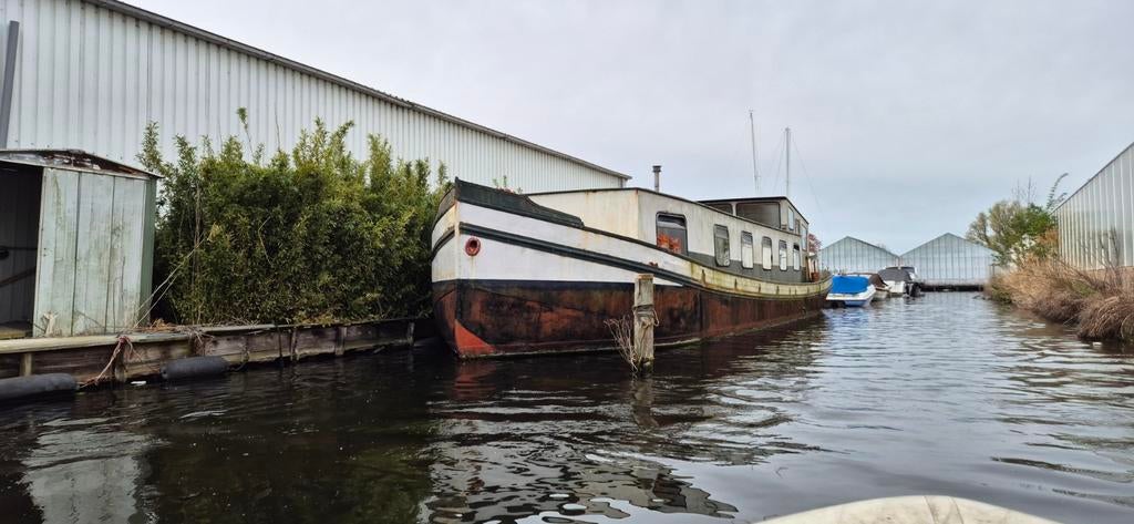 (Varend)woonschip., Watersport en Boten, Motorboten en Motorjachten, Ophalen, Gebruikt, Staal, 50 pk of meer