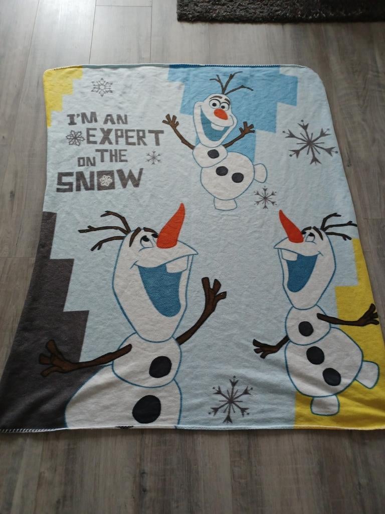 Fleecedeken / -plaid Olaf (Disney / Frozen), Ophalen of Verzenden, Zo goed als nieuw, Minder dan 70 cm, Overige typen