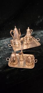 9-delig Hollands zilver miniatuur serviesje, J.F. Manikus, Antiek en Kunst, Antiek | Goud en Zilver, Ophalen of Verzenden, Zilver