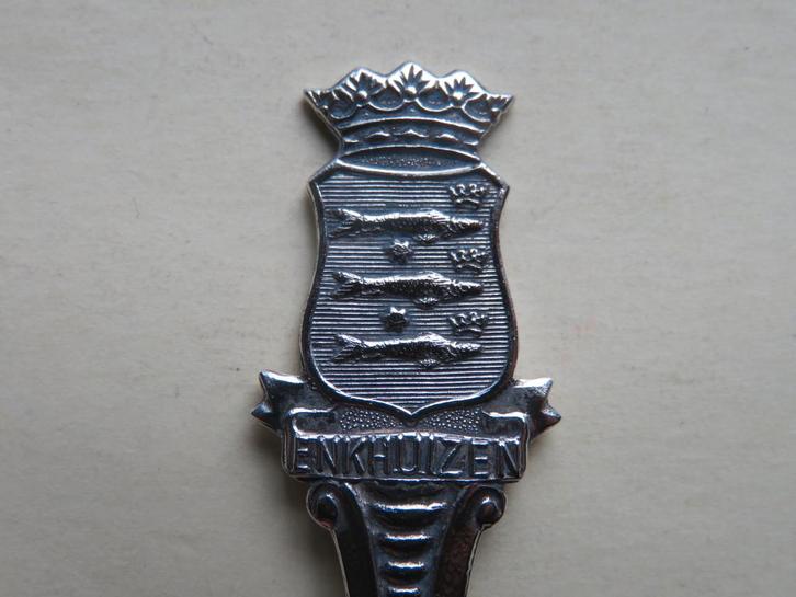 Verzilverd lepeltje wapen Enkhuizen, Antiek en Kunst, Antiek | Bestek, Verzenden