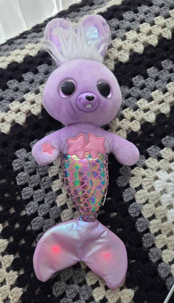 Schattig Konijn Zeemeermin Knuffel - Paars met Glitters, Kinderen en Baby's, Speelgoed | Knuffels en Pluche, Paars, Overige merken
