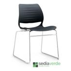 Sedia Verde Venetia Kantine Stoel Chroom Slede Frame, Huis en Inrichting, Stoelen, Ophalen of Verzenden