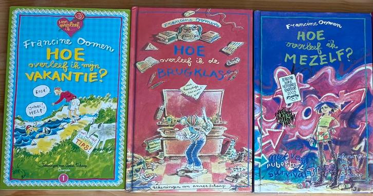FRANCINE OOMEN - 4x  Hoe overleef ik, Boeken, Kinderboeken | Jeugd | 10 tot 12 jaar, Zo goed als nieuw, Ophalen of Verzenden