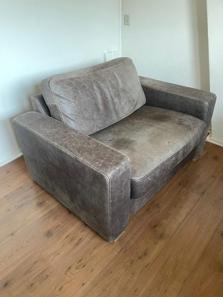 Bankje loveseat bruin, Ophalen, Gebruikt, Tweepersoons, Minder dan 150 cm