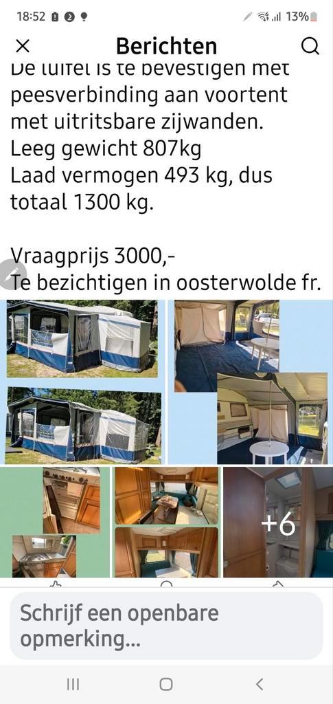 Hypercamp luifel met zijwanden en voorkant, Caravans en Kamperen, Kampeeraccessoires, Ophalen of Verzenden
