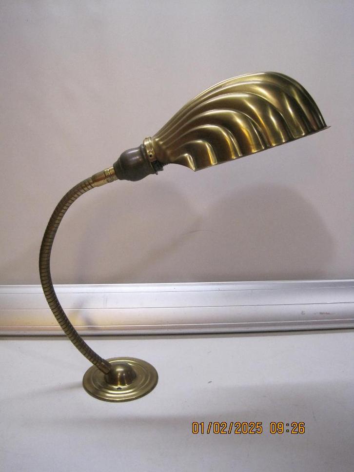 maison jansen schelp wandlamp 55 cm (331), Huis en Inrichting, Lampen | Wandlampen, Gebruikt, Metaal, Ophalen of Verzenden