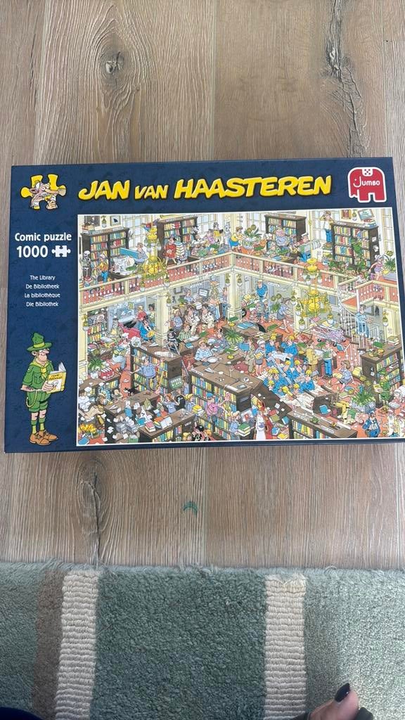 Jan van haasteren de bibliotheek  1000, Ophalen of Verzenden, 500 t/m 1500 stukjes, Zo goed als nieuw