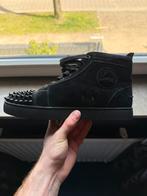 Christian Louboutin || LOUIS FLAT PATENT/CALF/SPIKES, Loafers, Zwart, Ophalen of Verzenden, Zo goed als nieuw