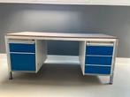 Vintage Gispen ijzeren bureau met lades, Huis en Inrichting, Bureaus, Ophalen, Gebruikt, Bureau
