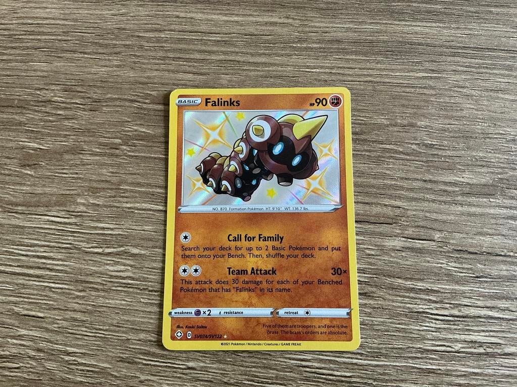 Falinks SV074/SV122 Shiny Pokémon Kaart, Ophalen, Zo goed als nieuw, Losse kaart, Foil