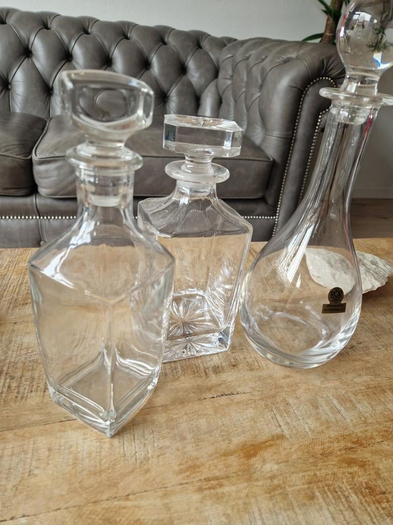 Set van 3 karaffen, Antiek en Kunst, Antiek | Glas en Kristal, Ophalen