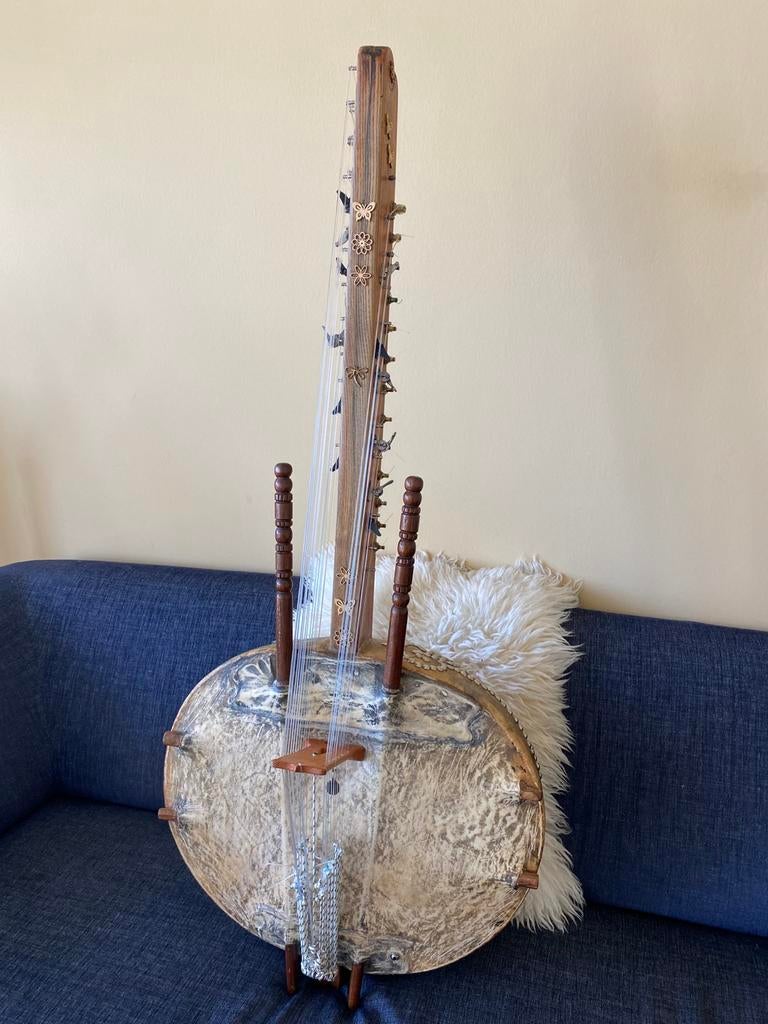 Professionele Afrikaanse Concert kora harp 24 snaren, Ophalen