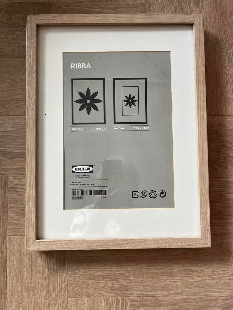 Houten fotolijst 40 x 30 cm - IKEA RIBBA, Huis en Inrichting, Woonaccessoires | Lijsten, Ophalen of Verzenden, Nieuw, Hout, Minder dan 50 cm
