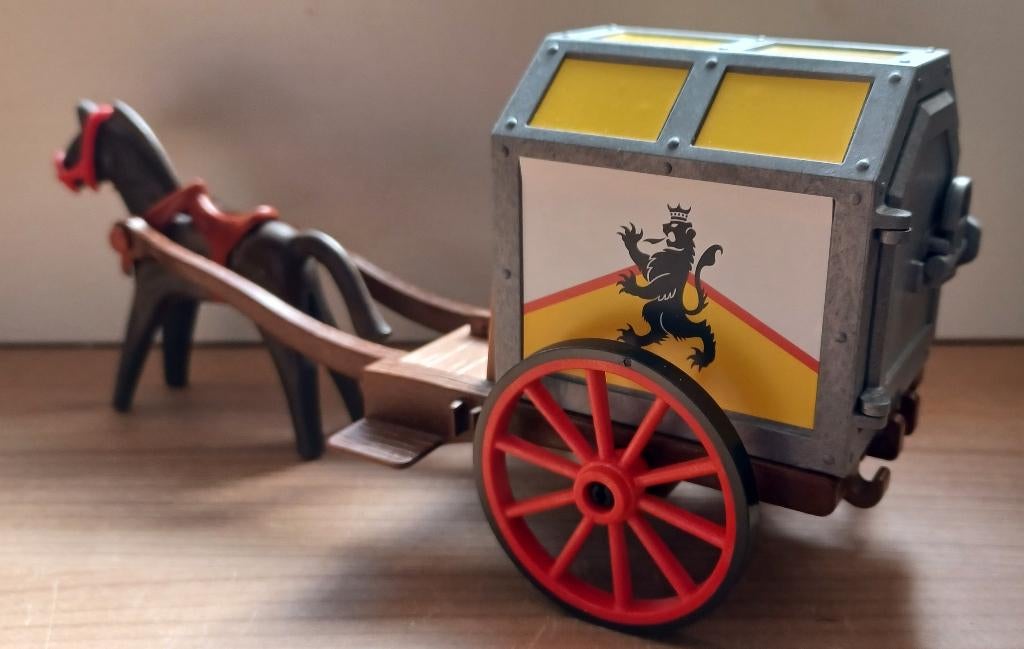 playmobil middeleeuws kar met paard, Ophalen of Verzenden, Gebruikt, Los playmobil