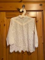Blouse top wit lange mouw kant Hema S oto 46 lengte 58, Ophalen of Verzenden, Zo goed als nieuw, Maat 46/48 (XL) of groter, Wit