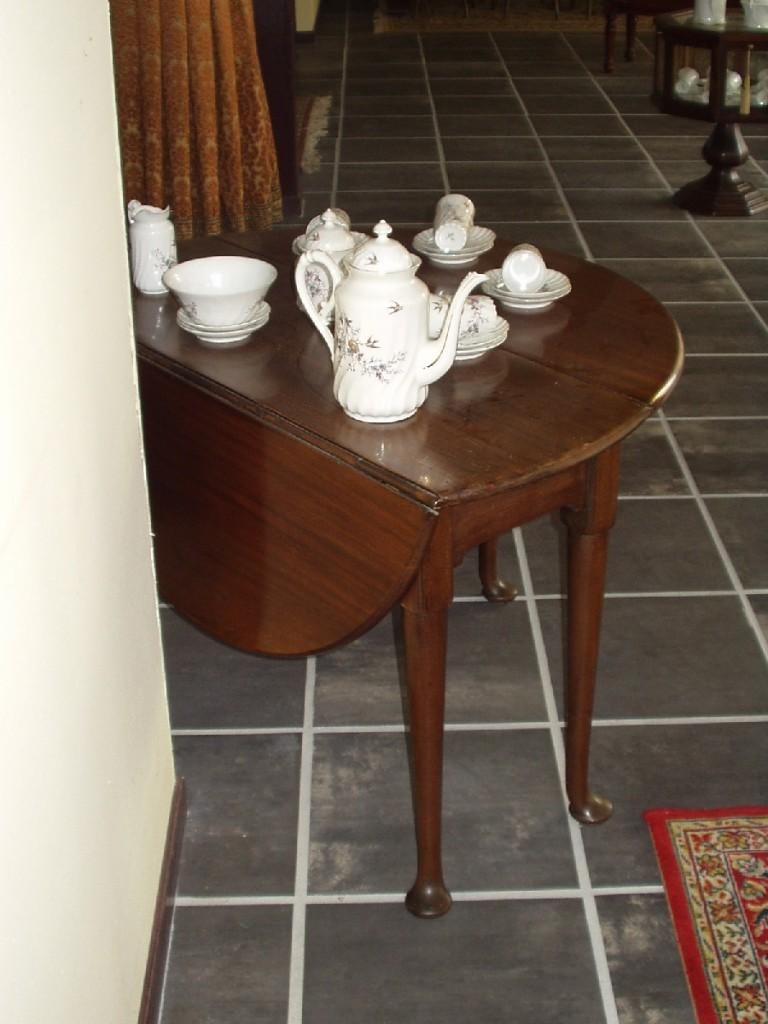 Antieke gatelag tafel mahonie 18e eeuw, Verzenden