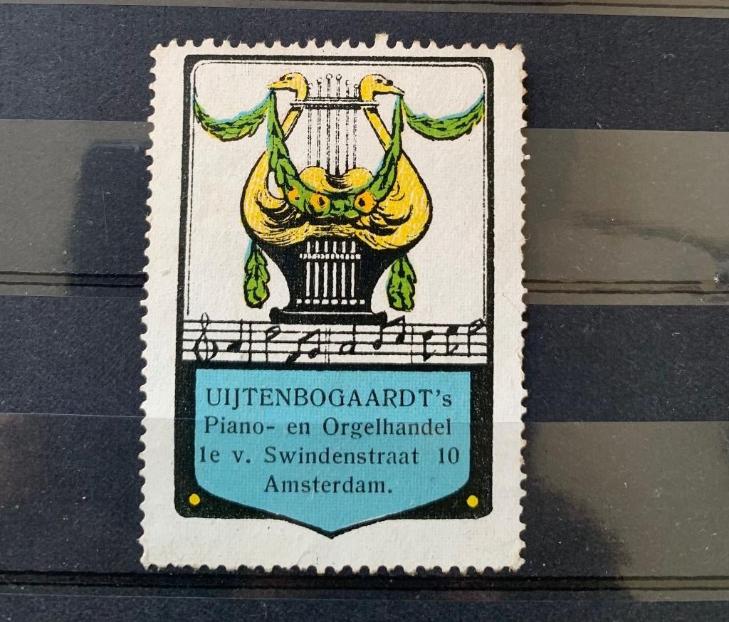 Sluitzegel Piano #7, Ophalen of Verzenden, T/m 1940, Gestempeld