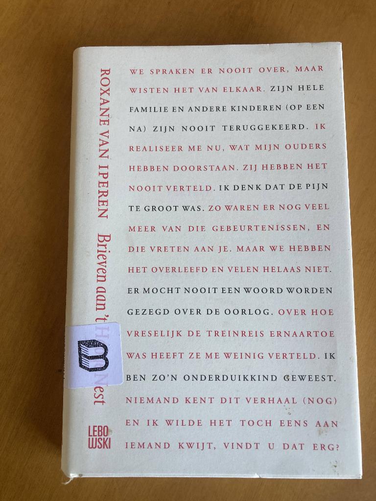 Brieven aan 't Hooge Nest - Roxane van Iperen, Boeken, Ophalen of Verzenden, Nieuw, Overige onderwerpen, Nederland