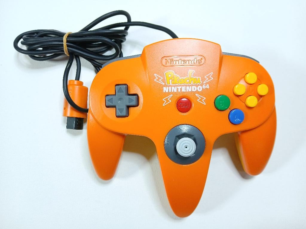 Originele N64 controller - Pikachu editie - Oranje, Nintendo, Gebruikt, Contact@nintendo.nl, Goldsteinstrasse 235, D-60528 Frankfurt am Main