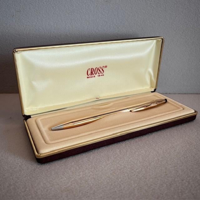 Cross Balpen – 1/20 14KT Rolled Gold – Philips Gravure, Verzamelen, Gebruikt, Balpen, Cross, Ophalen of Verzenden