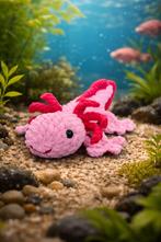 Axolotl knuffel - handgemaakt, Ophalen of Verzenden, Nieuw, Overige typen