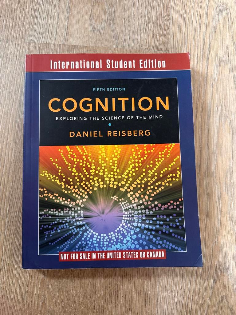 Cognition: Exploring the Science of the Mind, Ophalen of Verzenden, Beta, Gelezen, WO