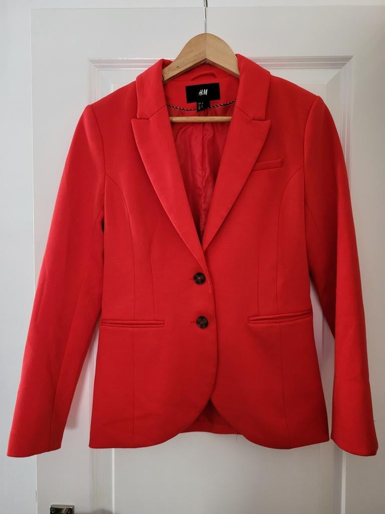 H&M Rode blazer  Maat 38, Maat 38/40 (M), H&M, Ophalen of Verzenden, Zo goed als nieuw