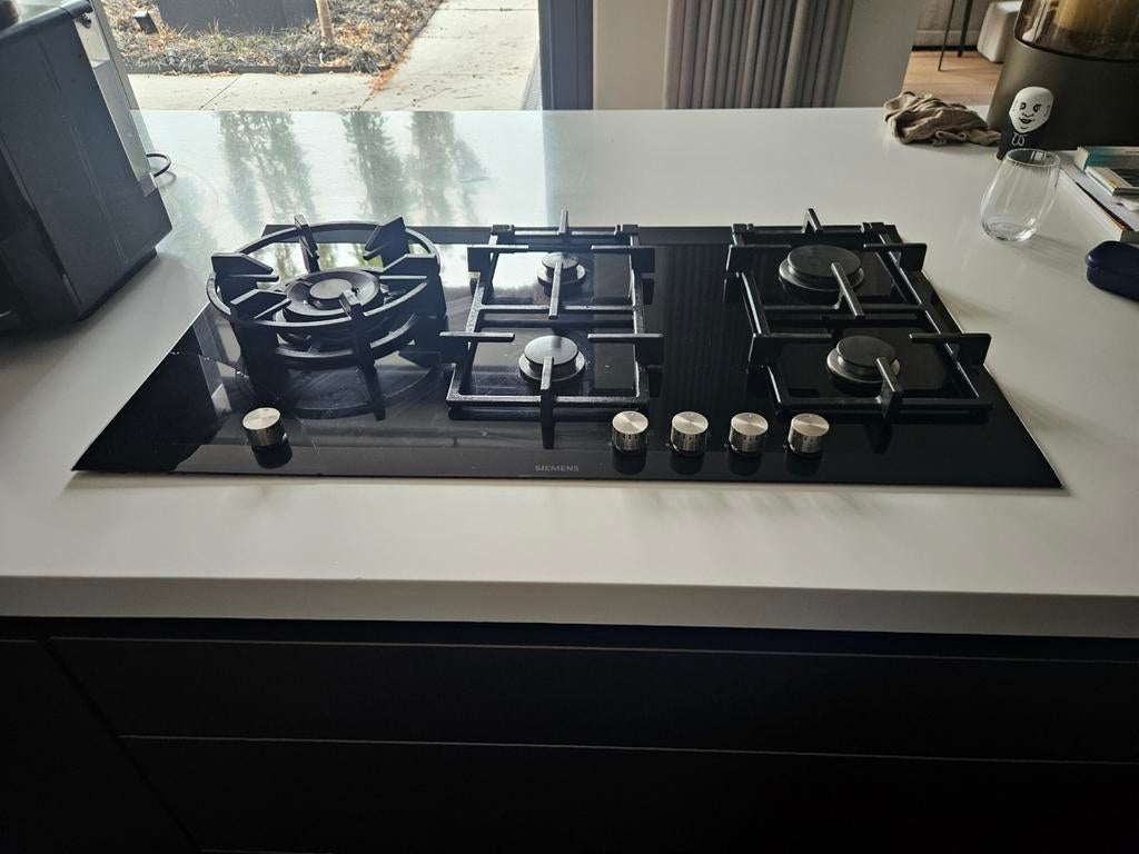 Gaskookplaat Siemens op glas., Ophalen, Gebruikt, Inbouw, Gas