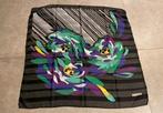 Zwarte foulard met multicolor bloemenprint, Kleding | Dames, Gina Renoir, Ophalen of Verzenden, Zo goed als nieuw, Sjaal