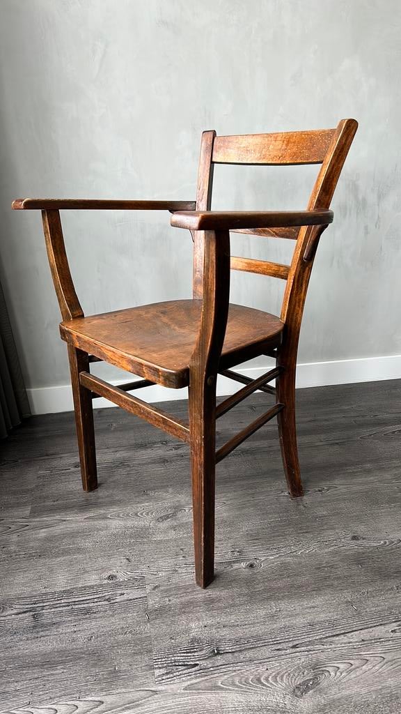 Drie antieke stoeltjes, Huis en Inrichting, Stoelen, Ophalen, Gebruikt, Bruin, Drie