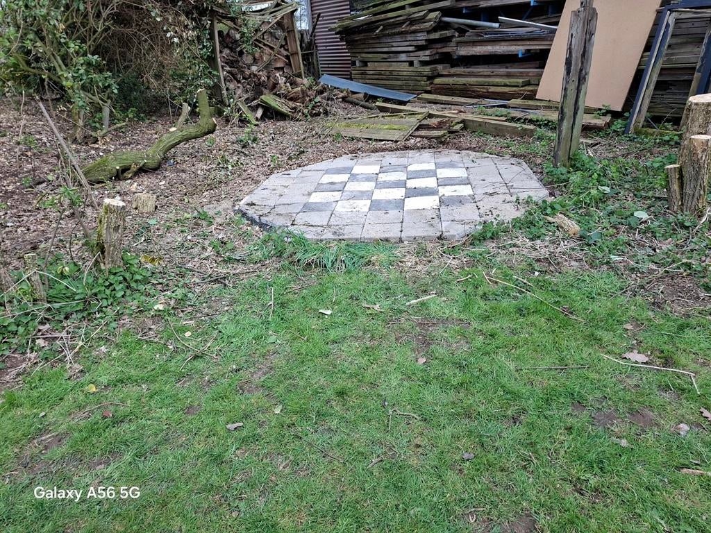 mozaiek vloertje van trottior  Tegels  NU GRATIS afhalen, Tuin en Terras, Ophalen, Gebruikt, 5 tot 10 m², Beton