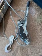 Handmatige kabeltrekker / lier met staalkabel, Ophalen of Verzenden, Gebruikt, Handmatig
