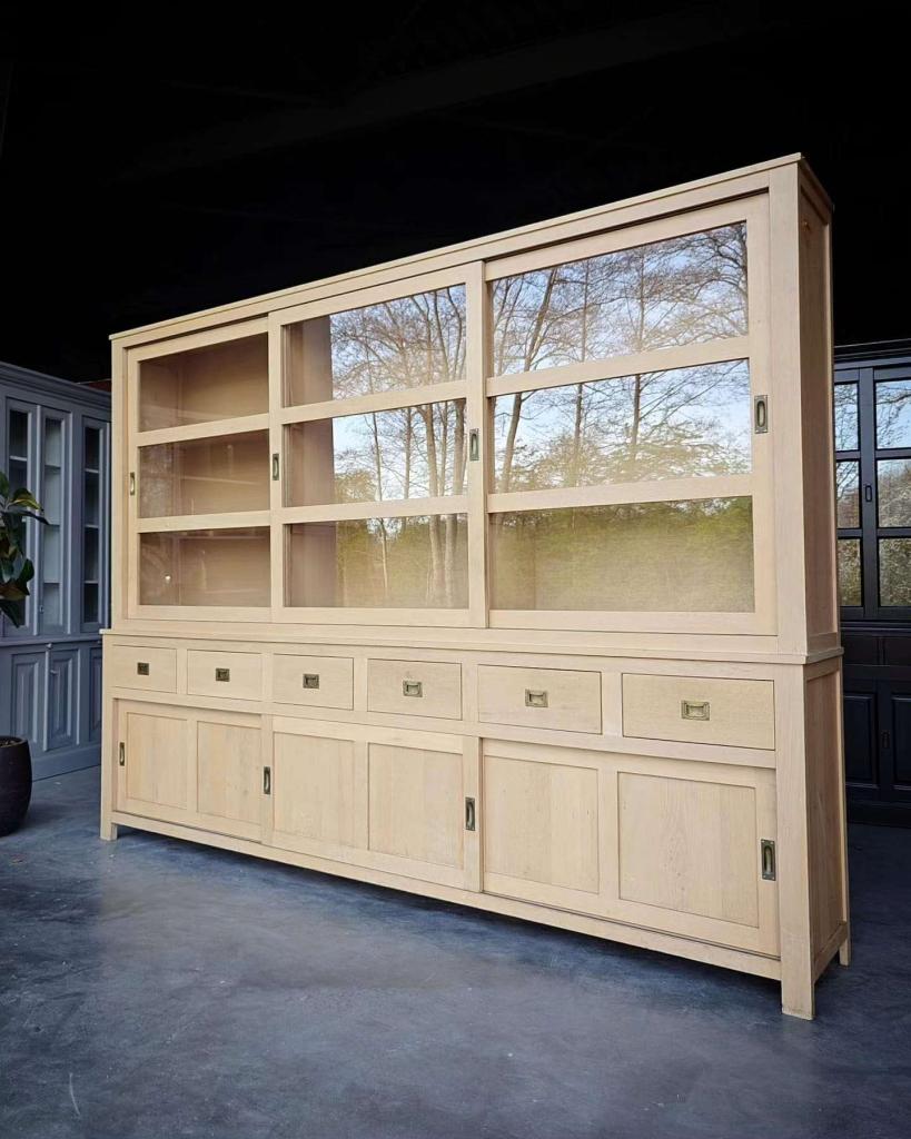 Geweldige brede buffetkast eiken - servieskast #7340, Huis en Inrichting, Kasten | Buffetkasten, Niet ingevuld, Gebruikt, Met deur(en)