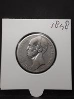1 gulden 1848 koning Willem II, 1 gulden, Zilver, Ophalen of Verzenden, Losse munt