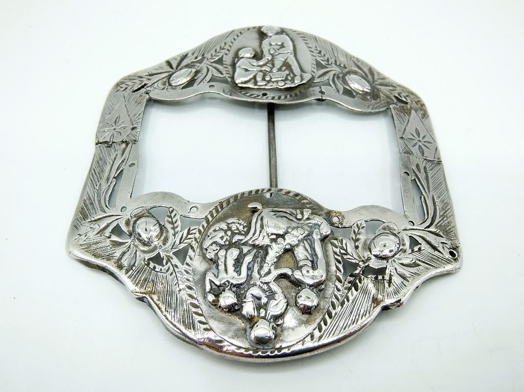 Zilveren gesp, R.S. Zijlstra, Drachten, 19e eeuws, Antiek en Kunst, Verzenden, Zilver