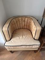 Riviera Maison fauteuil, crème leer, gebruikt, Ophalen of Verzenden, Gebruikt, Leer, 75 tot 100 cm
