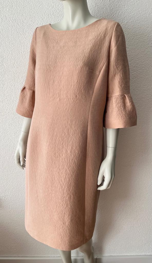Natan jurk EU 38 nude roze luxe, trompet mouw, elegante jurk, Maat 38/40 (M), Verzenden, Zo goed als nieuw, Knielengte
