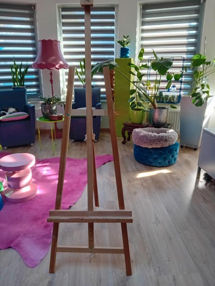 Grenenhouten schildersezel, Hobby en Vrije tijd, Schilderen, Gebruikt, Ezel, Ophalen