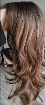 Goudbruine pruik/haarwerk met highlights., Sieraden, Tassen en Uiterlijk, Uiterlijk | Haarverzorging, Ophalen of Verzenden, Nieuw