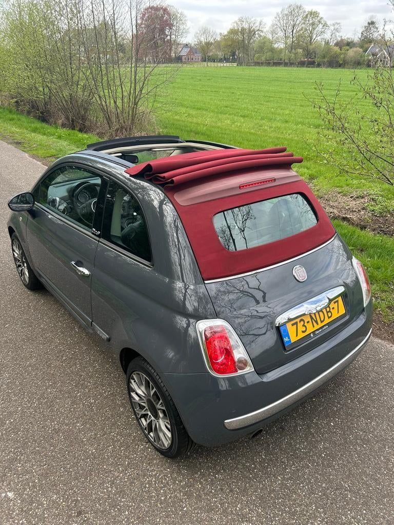 Fiat 500 1.2 AUT CABRIO 2010 Grijs, Auto's, Open dak, 4 cilinders, Cabriolet, Particulier