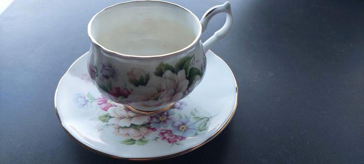 Springfield Bone China Kop & Schotel - Made in England, Huis en Inrichting, Keuken | Servies, Gebruikt, Kop(pen) en/of Schotel(s)